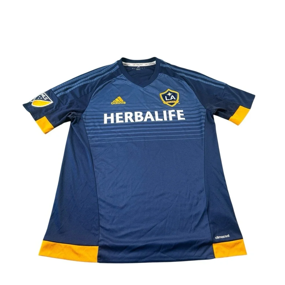 Adidas LA Galaxy 2013 2014 MLS Away Soccer Jersey Blue M32982 Mens Medium